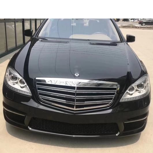 W221 S65 ボディ キット 未塗装 PP 素材 フロント リア バンパー サイド スカート グリル 適用: ベンツ W221 S クラス 07-13 未塗装 AL-OO-2359 AL
