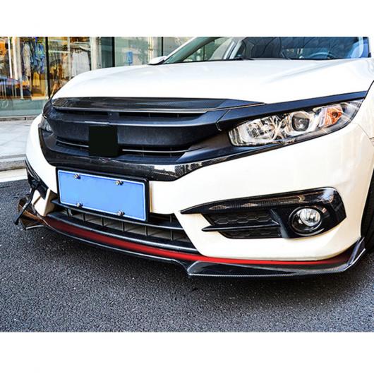 3一部分 向こう正面 下唇 シャヴェル バンパー アンチ-ぶつかり合う ストリップショー スモール 境界線の外側 隅っこ 当てはめる: ホンダ シビック 10代目 16-20 つや消し黒いこと AL-OO-2476 AL