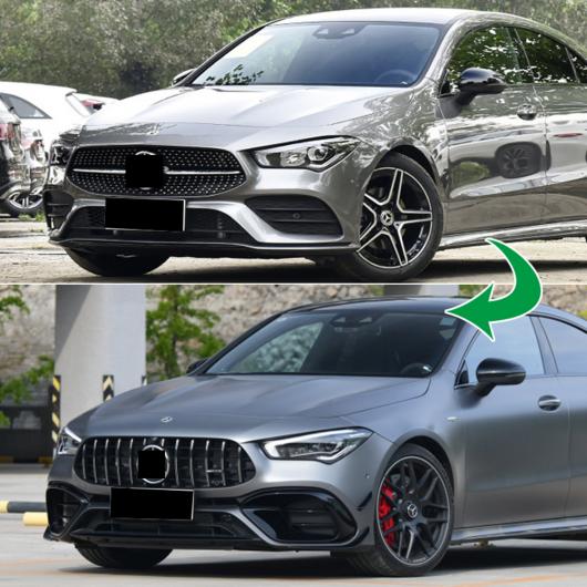 CLA45 フロント バンパー アセンブリ リップ グリル ボディ キット 適用: ベンツ CLA C118 CLA200 CLA35 20 + C118 GT グリル AL-OO-2496 AL_3