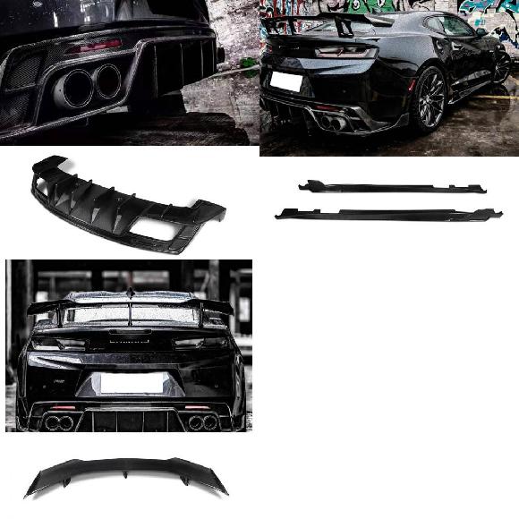 リアル カーボンファイバー リア バンパー リップ リア ウイング スポイラー サイド スカート ボディ キット 適用: リア バンパー リップ〜リア ウイング スポイラー AL-OO-2642 ALの通販は