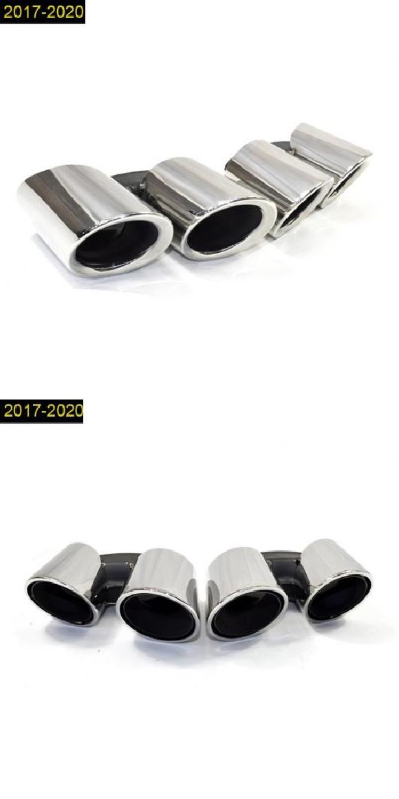1ペア 4アウト エキゾースト マフラー チップ パイプ カバー エキゾースト パイプ テール スロート 適用: ポルシェ/PORSCHE パナメーラ 2014-2020 17-20 GTS-3・17-20 S 2層3 AL-OO-2647 AL