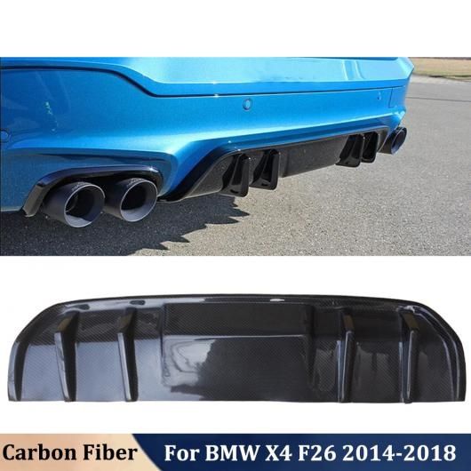 F26 リアル カーボンファイバー リア バンパー リップ スポイラー ディフューザー 適用: BMW X4 F26 2014-2018 AL-OO-2747 AL