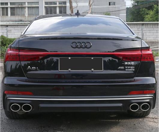 ABS ブラック/レッド リア トランク ドア メンバー テールライト ランプ カバー トリム 適用: アウディ/AUDI A6 S6 Sライン C8 2019 2020 2021 ブラック・レッド AL-OO-2814 ALの通販は