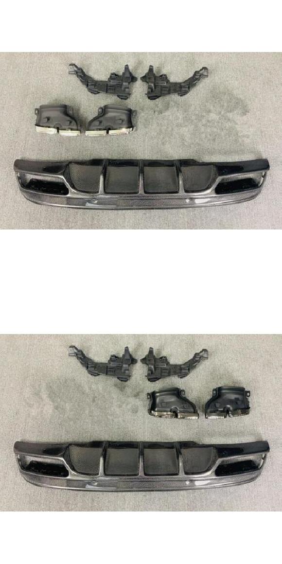 カーボンファイバー リア バンパー トランク リップ スポイラー ディフューザー 適用: メルセデス・ベンツ C ディフューザー シルバー チップ・ディフューザー ブラック チップ AL-OO-2816 AL