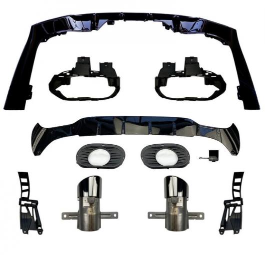 ABS ブラック リア バンパー トランク リップ スポイラー ディフューザー＆エキゾースト チップ 適用: メルセデス・ベンツ W118 C118 AMG CLA35 CLA45 CLA180 CLA35・CLA45 AL-OO-2842 ALの通販は