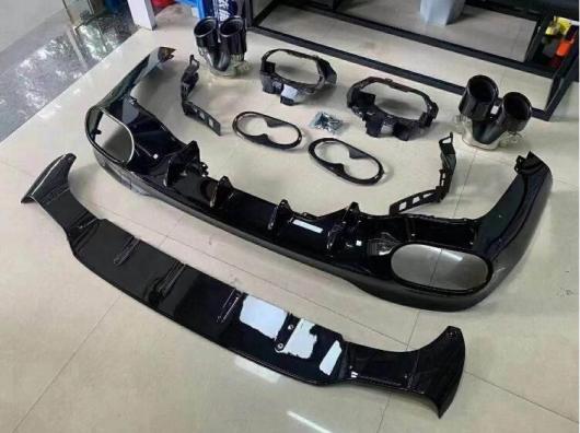 ABS ブラック リア バンパー トランク リップ スポイラー ディフューザー＆エキゾースト チップ 適用: メルセデス・ベンツ W118 C118 AMG CLA35 CLA45 CLA180 CLA35・CLA45 AL-OO-2842 ALの通販は