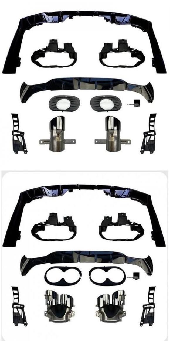 ABS ブラック リア バンパー トランク リップ スポイラー ディフューザー＆エキゾースト チップ 適用: メルセデス・ベンツ W118 C118 AMG CLA35 CLA45 CLA180 CLA35・CLA45 AL-OO-2842 ALの通販は外装