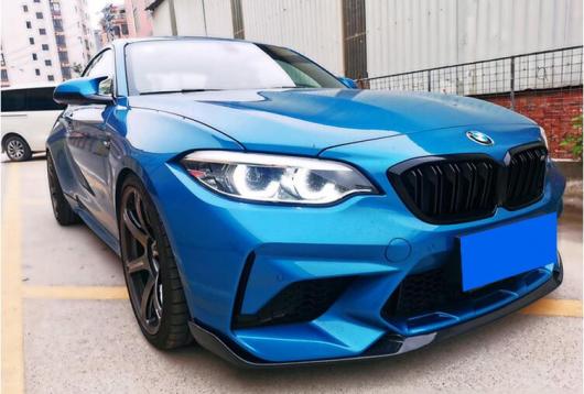 リアル カーボンファイバー フロント＆リア バンパー リップ スポイラー トランク ディフューザー カバー 適用: BMW 2 -シリーズ M2 M2C F87 2016 2017 2018 2019 2020 フロント リップ AL-OO-2998 AL_6