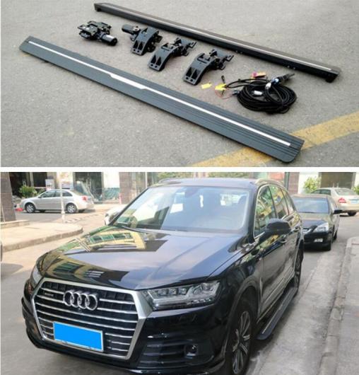 電動 モーター ペダル ランニング ボード サイド ステップ バー 適用: アウディ/AUDI Q7 2007-2015/2016-2022 2007-2015・2016-2021 AL-OO-3004 AL
