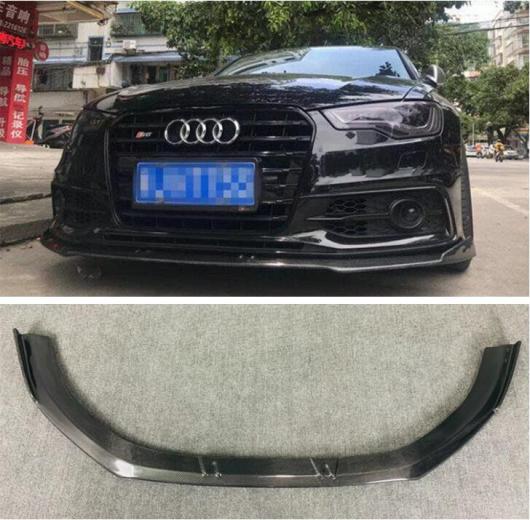 リアル カーボンファイバー フロント リップ スポイラー バンパー カバー 適用: アウディ/AUDI A6 S6 C7 セダン 2012 2013 2014 2015 AL-OO-3027 AL