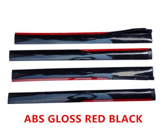 4ピース ABS サイド ボディ スカート キット リップ カバー 適用: メルセデス・ベンツ A C E CLA CLS クラス W203 W204 W205 W207 W212 W213 W117 W218 W218 ABS 光沢 レッド ブラック AL-OO-3043 AL
