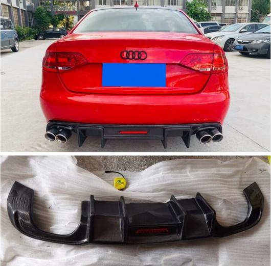 リアル カーボンファイバー リア バンパー トランク リップ スポイラー ディフューザー 適用: アウディ/AUDI A4 B8 スタンダード 2009 2010 2011 2012 除く-Sライン AL-OO-3047 ALの通販は