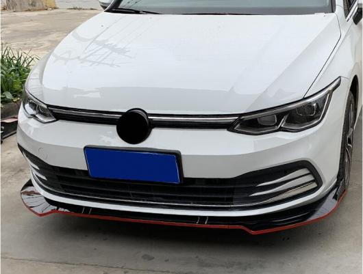 ABS ペイント カーボンファイバー フロント バンパー スポイラー リップ スプリッター カバー 適用: フォルクスワーゲン/VOLKSWAGEN VW ゴルフ 8 MK8 Rライン プロ 2020 2021 2022 マットブラック AL-OO-3079 AL