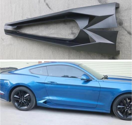未塗装 ロッカー パネル サイド ボディ スカート キット リップ カバー 適用: フォード/FORD マスタング 2015 2016 2017 2018 2019 2020 2021 AL-OO-3163 AL