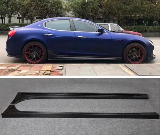リアル カーボンファイバー サイド ボディ スカート キット リップ カバー 適用: マセラティ/MASERATI ギブリ 2014 2015 2016 2017 2018 2019 2020 2021 2014-2017・2018-2021 AL-OO-3239 AL