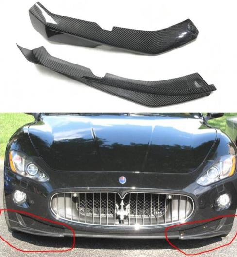 リアル カーボンファイバー フロント リップ スプリッター バンパー エプロン カップ フラップ カバー 適用: マセラティ/MASERATI グランツーリスモ GT GTS 2007-2013 GTS・GT AL-OO-3357 AL