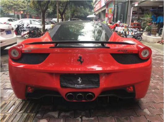 リアル カーボンファイバー リア ウイング トランク リップ スポイラー 適用: フェラーリ/FERRARI 458 2011 2012 2013 2014 AL-OO-3361 AL