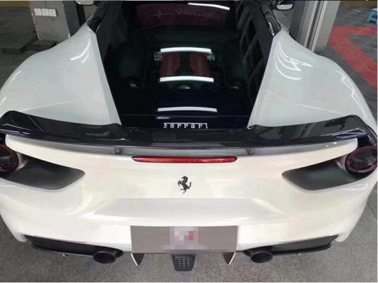 リアル カーボンファイバー リア ウイング トランク リップ テール スポイラー 適用: フェラーリ/FERRARI 488 GTB 2015 2016 2017 2018 2019 2020 AL-OO-3436 AL
