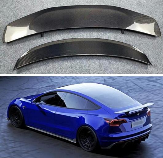 GT スポイラー リアル カーボンファイバー リア テール ウイング トランク リップ スポイラー 適用: テスラ/TESLA モデル 3 2017 2018 2019 2020 2021 AL-OO-3488 AL