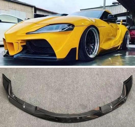 リアル カーボンファイバー フロント リップ スポイラー バンパー カバー 適用: トヨタ スープラ A90 2019 2020 2021 2022 AL-OO-3546 AL