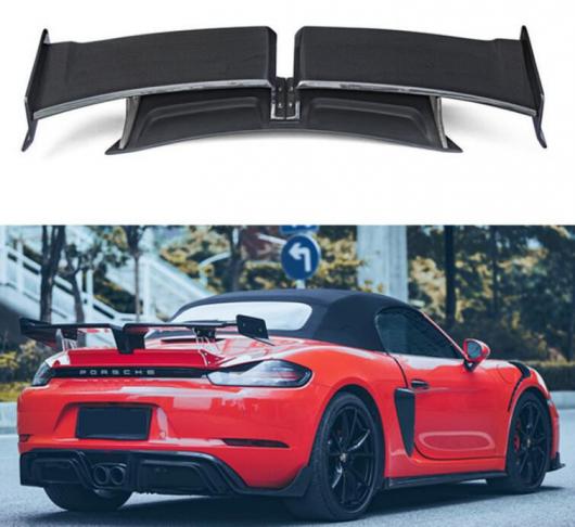 ◇ポルシェ 718 ケイマン/ボクスター用Stuttmate クジラタイプリアGTウイング/リアスポイラー/GTスポイラー/クロスカーボン /RUF/RWB/987/968/911 718 RS スタイル カーボンファイバー リアウイング トランク 718 982 ケイマン ボクスター GT4 テール スポイラー