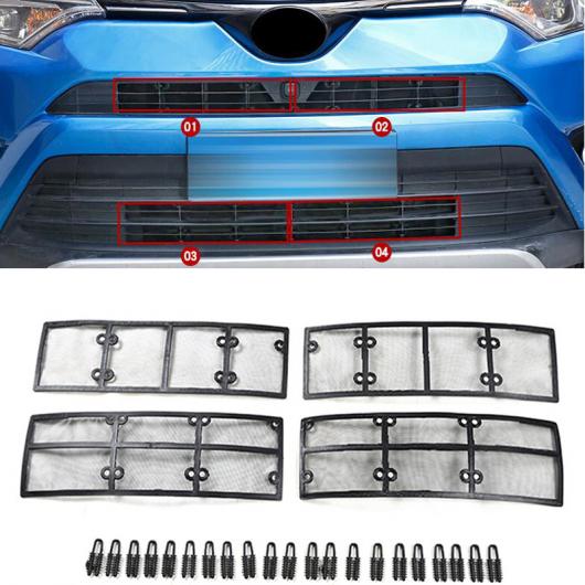 アクセサリー 適用: トヨタ RAV4 2016 2017 2018 ステンレス スチール フロント グリル 防虫 メッシュ フロント グリル ネット AL-OO-3588 AL