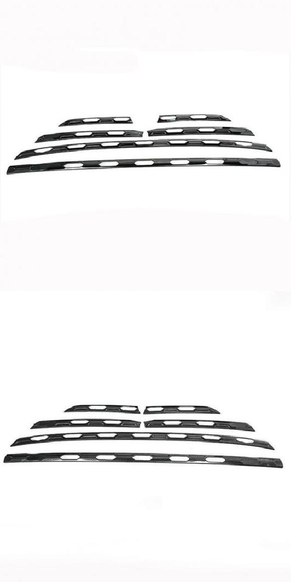 ステンレス スチール フロント グリル バンパー トリム ストリップ 適用: トヨタ RAV4 2019 2020 フレーム 装飾 ブラック・カーボン調 AL-OO-3590 ALの通販は