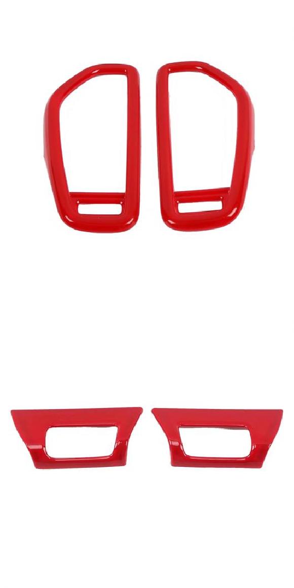 アクセサリー 適用: ポルシェ/PORSCHE カイエン 2018 2019 ABS レッド インテリア ダッシュボード サイド フロント ダッシュボード 装飾 フレーム スタイリング タイプ3・タイプ4 AL-OO-3713 AL
