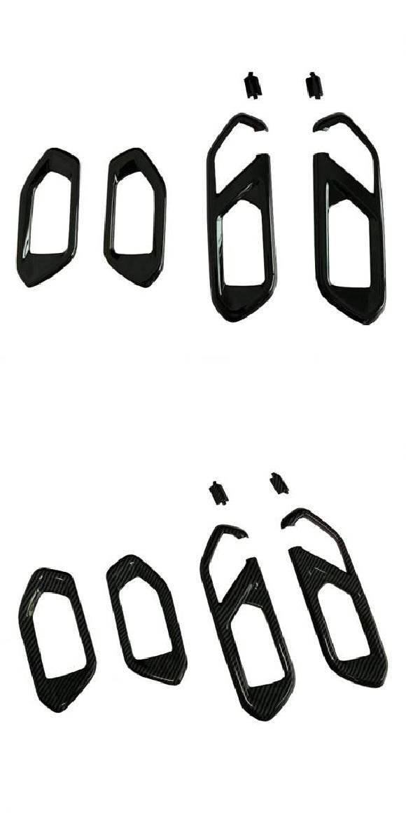 適用: トヨタ 200シリーズ 2020 2021 インテリア ドア ハンドル ボウル カバー トリム 保護 アクセサリー ピアノ ブラック・カーボンファイバー AL-OO-3820 ALの通販は