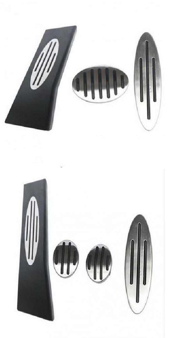 ステンレス スチール アクセサリー 適用: BMW ミニ R56 F55 F56 R55 R57 2006-ガス アクセル ブレーキ フット レスト ペダル パッド カバー ステッカー AT 3ピース・MT 4ピース AL-OO-3847 ALの通販は