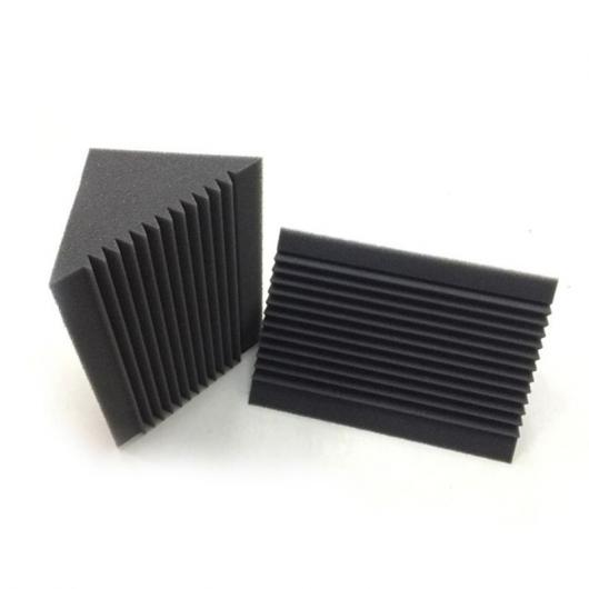 AL 6ピース 音響 フォーム チャコール/ブラック ベース トラップ サウンド 防音 コーナー ウォール 12×12×24cm ブラック AL-OO-4282