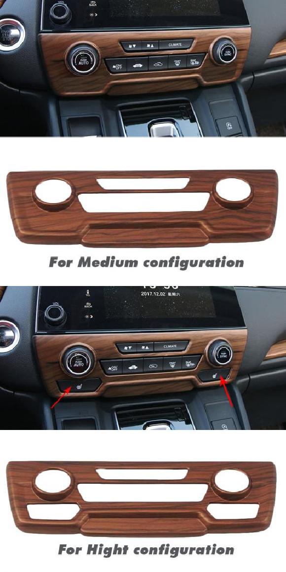 インテリア 木目調 フロント カップホルダー トリム カバー フレーム 適用: ホンダ CRV CR-V 2017 2018 2019 2020 アクセサリー タイプ014・タイプ019 AL-OO-4564 AL