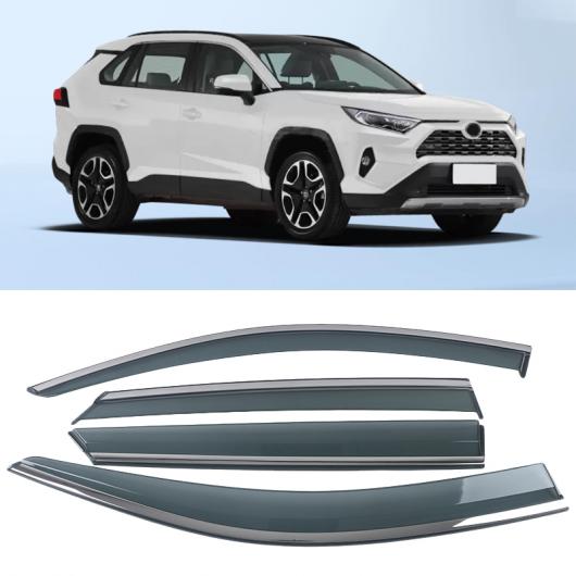 適用: トヨタ RAV4 2019-2022 クローム モールディング トリム ストリップ ウィンド バイザー デフレクタ ドア サイド ウインドウ エア ガード スノー サン レイン AL-OO-4750 AL 46,505円