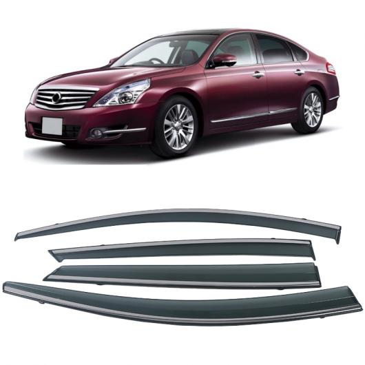 適用: 日産 ティアナ J32 2008-2012 ウィンド バイザー デフレクタ ベント バイザー ドア サイド ウインドウ エア ガード デフレクタ スノー サン レイン AL-OO-4780 AL