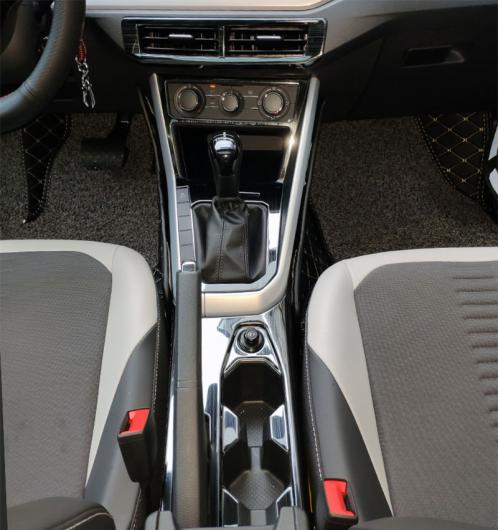 適用: フォルクスワーゲン/VOLKSWAGEN ポロ 2019 シフト ギア パネル カバー トリム スタイリング セントラル コントロール パネル ステンレス ブラック・ステンレス ホワイト AL-OO-4889 AL_6