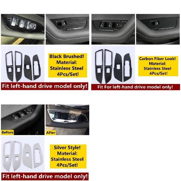 適用: シボレー/CHEVROLET ブレイザー 2019-2022 ウインドウ リフト ヘッド ライト ランプ ボタン レスト ペダル カバー キット トリム ABS/ステンレス スチール アクセサリー タイプA〜タイプC AL-OO-5109 AL