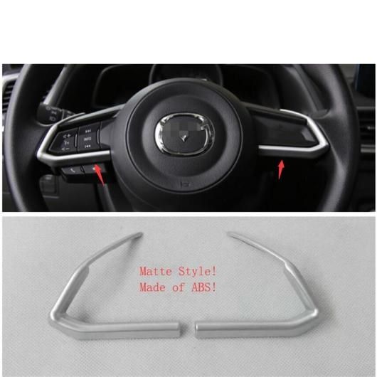 適用: MAZDA6 2019-2021 ステアリング ホイール ギア 装飾 ストリップ カバー キット トリム ABS レッド/マット/カーボンファイバー インテリア アクセサリー マット AL-OO-5118 AL_4