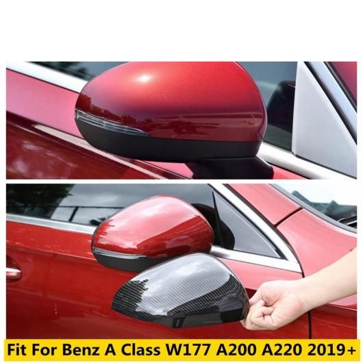 バックミラー ミラー キャップ 保護 カバー トリム カーボンファイバー エクステリア アクセサリー 適用: メルセデス ベンツ A クラス W177 A200 A220 2019-2022 AL-OO-5130 ALの通販は