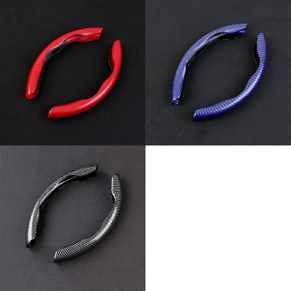 ステアリング ホイール ハンドル ストリップ インテリア カバー トリム カーボンファイバー/レッド アクセサリー 適用: メルセデス-ベンツ A B C クラス GLA CLA GLB GLC レッド〜カーボン調 AL-OO-5190 AL