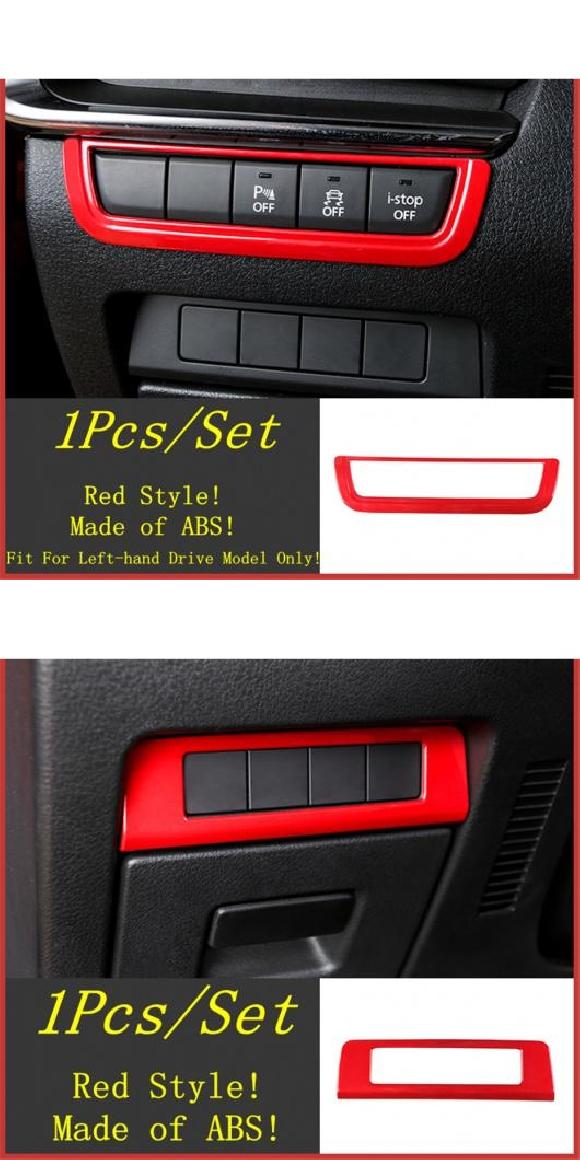 レッド ABS ダッシュボード 通気口 ウインドウ リフト ギア パネル シフター ハンドル ボウル カバー トリム 適用: MAZDA3 2019-2022 インテリア アクセサリー タイプC・タイプJ AL-OO-5378 ALの通販は 8,177円