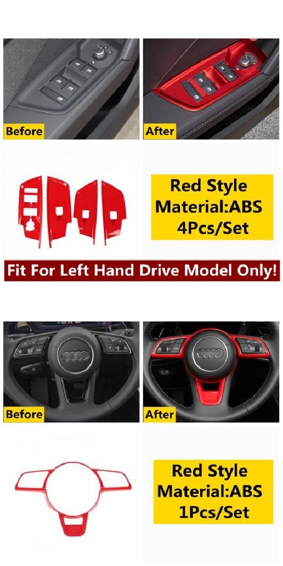 ギア ボックス パネル ステアリング ホイール ドア ストリップ ハンドル ボウル AC エア カバー トリム レッド アクセサリー 適用: アウディ/AUDI A3 8Y セダン スポーツバック タイプA・タイプC AL-OO-5393 AL 14,860円