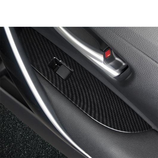 ABS マット/カーボンファイバー ドア ウインドウ リフト スイッチ パネル カバー トリム 適用: トヨタ カローラ クロス 2021 2022 左 右ハンドル A 左ハンドル車 AL-OO-5394 AL_2
