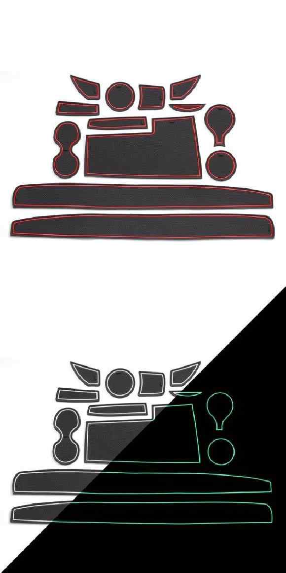 滑り止め マット ゲート スロット カップ 適用: フィアット/FIAT 500 2016-2020 ターボ インテリア アクセサリー 16-20 フィアット 500 レッド・16-20 フィアット 500 ホワイト AL-OO-5597 AL