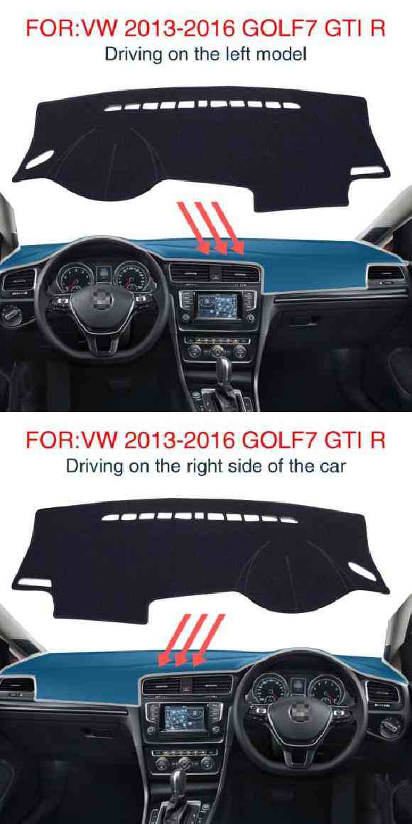 ダッシュ マット ダッシュマット 適用: フォルクスワーゲン/VOLKSWAGEN ゴルフ7 MK7 GTI R 2013-2016 左ハンドル用 ゴルフ 7 マット・右の通販は