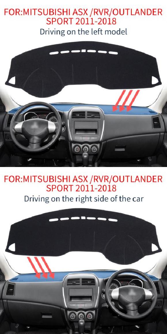 適用: 三菱 ASX 2011-2020 RVR 滑り止め マット ダッシュボード カバー パッド サンシェード ダッシュマット アクセサリー 2013 2015 13-19ASX マット L・13-19ASX マット R AL-OO-5980 AL