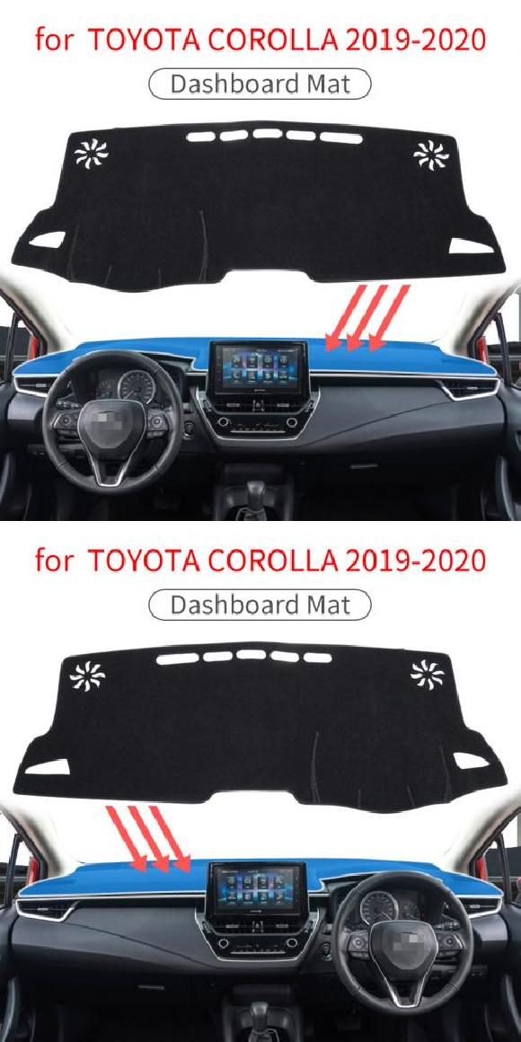 適用: トヨタ カローラ E210 210 2019-2021 滑り止め マット ダッシュボード カバー パッド サンシェード 左ハンドル用 19 カローラ マット・右ハンドル用 19 カローラ マット AL-OO-6076 AL