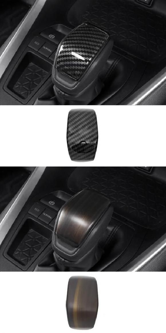 AL 適用: トヨタ RAV4 XA50 2019 2020 2021 2022 RAV 4 ABS カーボンファイバー ギア シフト ヘッド カバー トリム 装飾 カーボン調・木目調 AL-OO-6264