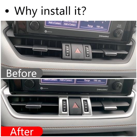 AL 適用: トヨタ RAV4 2019 2020 2021 2022 RAV 4 XA50 セントラル コントロール エアコン 吹き出し口 トリム カバー シルバー・カーボン調 AL-OO-6273の通販は