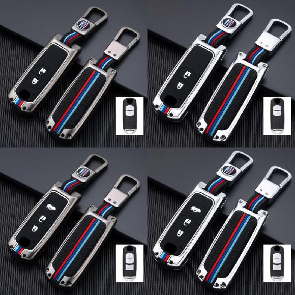 AL キーケース カバー 適用: MAZDA2 3 6 BL BM GH GJ アクセラ アテンザ デミオ CX3 CX-3 2ボタン ブラック〜3ボタン シルバー AL-OO-6280