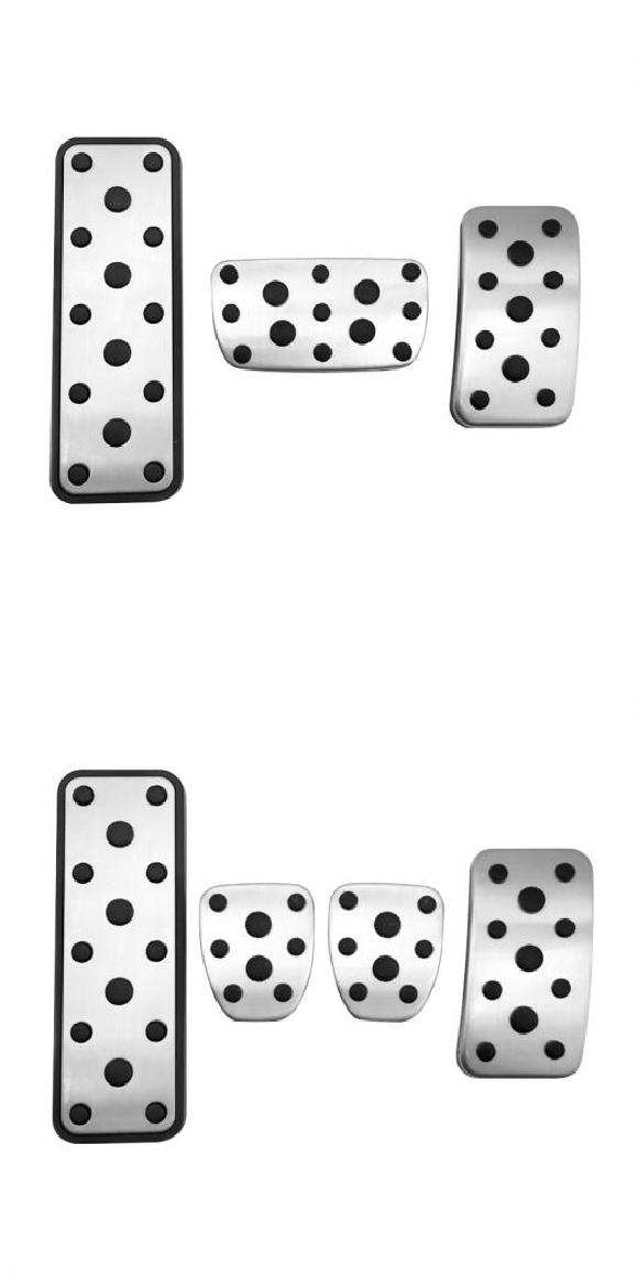 AL ステンレス スチール フット ペダル フューエル ブレーキ ペダル カバー 適用: スバル AT 3ピース・MT 4ピース AL-OO-6291の通販は